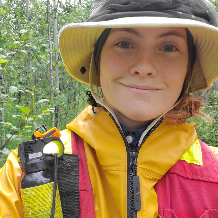 Sabrina in an aspen stand.